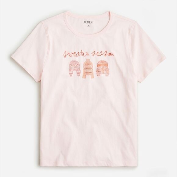 NWT J.Crew Sweater Season Jersey T-shirt - Picture 1 of 9